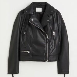 Biker faux leather jacket!